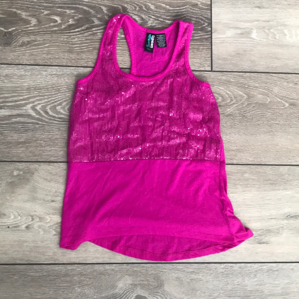 Hot Pink Sequin Tank